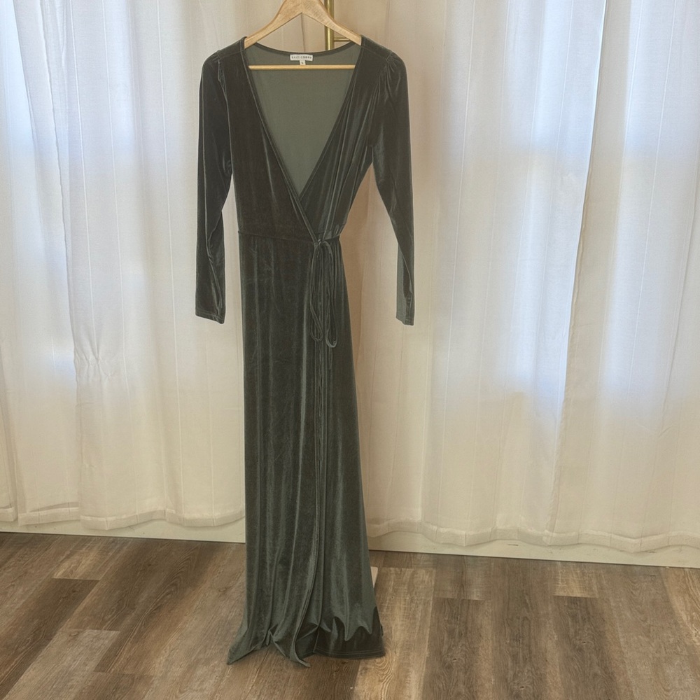 Baltic Born Emerald Velvet Long Sleeve Dress